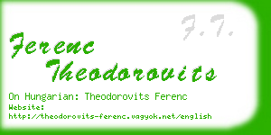 ferenc theodorovits business card